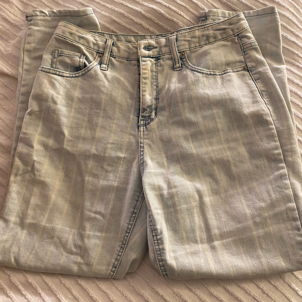 Striped mom fit jeans
